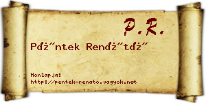 Péntek Renátó névjegykártya