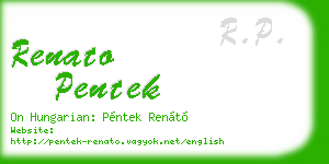 renato pentek business card