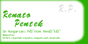 renato pentek business card